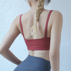 Yoga Sports Bra with Double Thin Straps Tank Top