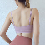 Yoga Sports Bra with Double Thin Straps Tank Top