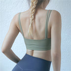 Yoga Sports Bra with Double Thin Straps Tank Top